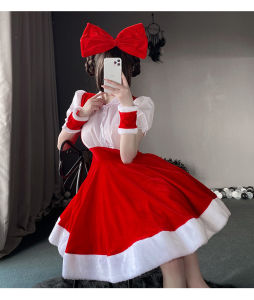 U Gonna S ชุดนอนคริสต์มาสเสื้อผ้ากุลสตรีสีแดงแขนสั้นชุดชั้นในดันชุดนอนแฟชั่น2025ดีไซน์ใหม่ยืดหยุ่นของขวัญคริสต์มาสสำหรับงานเลี้ยง