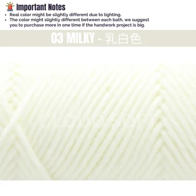 100G 8ply Benang Kait Lover Cotton Yarn for Crochet and Knitting