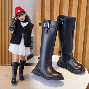 GRAZIA New Winter Children Boots Girl Shoes Knee Fashion Children Boots PU Leather Princess Girls Long Boots