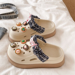 Free Shipping Cute Cartoon Clogs For Women Summer EVA Thick-Soled Non-Slip Outdoor Casual Beach Sandals With Toe Protection