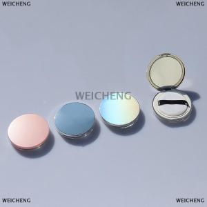 [COD] WEICHENG กล่องใส่แป้งพลาสติกบางพิเศษแบบพกพาได้โถใส่เครื่องสำอางสำหรับเดินทางพร้อมกระจกแป้งพัฟ
