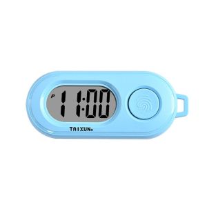 SUNYMEI Màn hình chìa khóa Móc khóa đồng hồ điện tử kỹ thuật số Đồng hồ hình bầu dục Bảng hiển thị thời gian Đồng hồ kỹ thuật số LED Mini Đồng hồ học tập bỏ túi Nhỏ Móc khóa đồng hồ điện tử Sinh viên