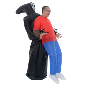 Alien Inflatable Monster Costume Scary Green Alien Cosplay Costume for Halloween Party Festival Stage for Adult Kid