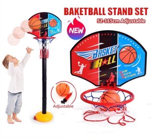 [SG STOCKS] Kids Basketball Hoop Adjustable Height Stand Board for Indoor & Outdoor Sports Toys