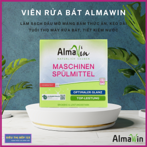 Almawin Organic Dishwashing Tablets 500g - Hypoallergenic Eco-Friendly Dishwasher Tablets with Longevity 25 Tabs