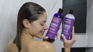 Purple Shampoo & Conditioner Set for Silver Hair Sulfate Free 16 Fl Oz    Salon Grade Purple Shampoo for Silver Blonde Gray & Highlighted Hair - Natural Riches