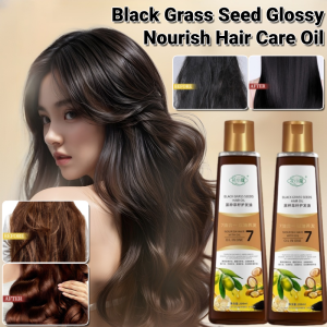 Nourish Hair Care Oil Perfume Hair Care Anti-Frizz Split Ends Essential Oil Black Grass Seed Glossy Nourish Repair Damaged