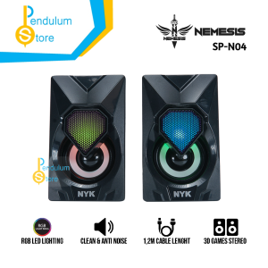 Nemesis NYK SP-N04 Original RGB Gaming Speaker Stereo Speaker Audio Komputer PC Laptop Sepasang Kiri Kanan
