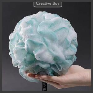 [Creative] 1 cái lớn tắm bóng phong phú bong bóng khăn tắm Scrubber cơ thể làm sạch lưới tắm rửa miếng bọt biển phụ kiện phòng tắm