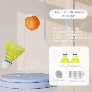 SJJL Self-learning Automatic Badminton Trainer with Adjustable Speed Self-learning Aid Wall Mounted Badminton Portable Solo Practice Rebounder Badminton Training Machine Indoor