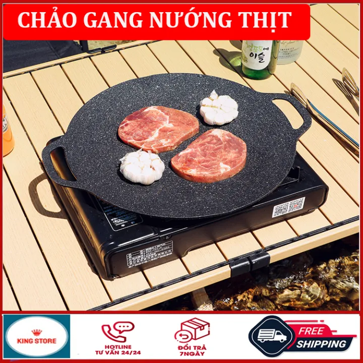 Chảo đá nướng cao cấp, chảo nướng không dầu, chảo đá nướng thịt Hàn ...