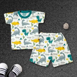 NEW MOTIF BABY LEON Setelan Baju + Celana Pendek Bayi 1-3 Tahun 100% COTTON Baju Bayi Baru Lahir Baju Tidur Bayi Atasan Kaos Bayi Pakaian Bayi Celana Pendek Celana Panjang Bayi Celana Bayi Baru Lahir Perlengkapan Bayi Baru Lahir Newborn SBJ-70SK