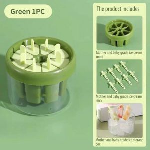 8 Grid Ice Popsicle Molds Plastics Ice Cream Mold DIY Dessert Popsicle Moulds Tray Ice Cube Maker