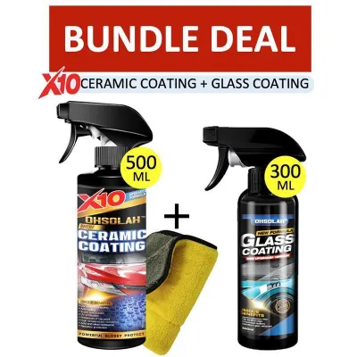 [KILAT GILER COMBO] OHSOLAH BUNDLE CERAMIC COATING X10 AND GLASS COATING