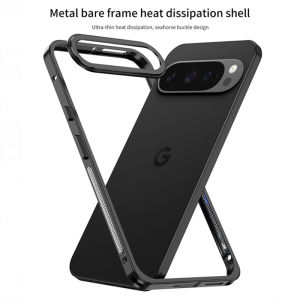 Cooling Case For Google Pixel 9 Pro Case Aluminium Alloy Metal Border Medium Frame Phone Cover For Pixel9 9Pro 5G