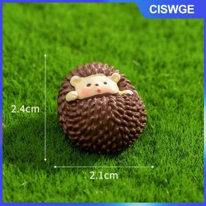 CISWGE Mini Little HEDGEHOG trang trí phim hoạt hình động vật vi cảnh quan Dollhouse mô hình nội thất xe hơi trang trí máy tính để bàn nhà