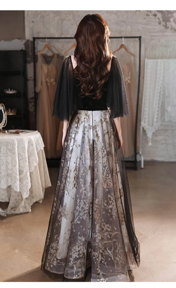 Evening Dress For Women Black Blink Blink 3D Embellishments 2025 Elegant  Formal Event High End Fairy Luxury Wedding Dinner Party Dress Ball Gown For  Bride Ninang Wedding | Lazada PH