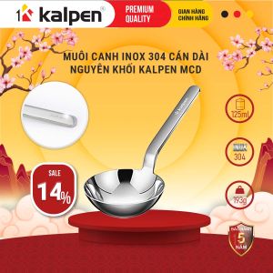 Muôi canh Inox 304 cán dài nguyên khối Kalpen MCD hàng chính hãng