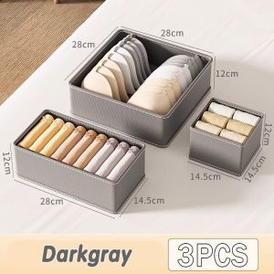 Foldable Underwear Storage Box Divided Wardrobe Organizer Drawer Clothes For Bra Panty