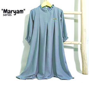 GAMIS ANAK CRINKLE "MARYAM" SERIES 2-13 TH JUNIOR/ PAKAIAN ANAK POLOS MODERN Dengan kombinasi akrilik