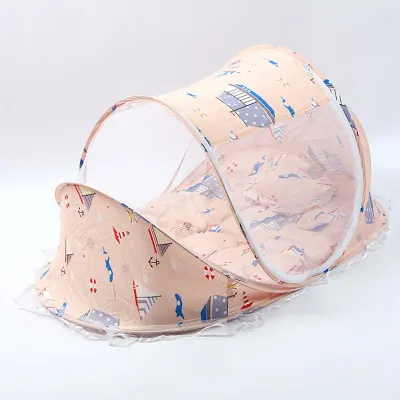 【ReadyStock】Pure Cotton Portable Folding Baby Bed Foldable Baby Mosquito Net Bed Travel Foldable Enclosed Net