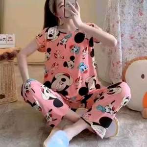 FannyFashion  Trendy Printed Terno Pajama Sleepwear