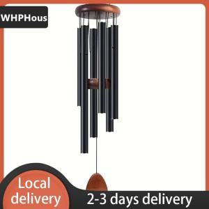 [COD] WHPHous Ship within 24 hours Classic 26 Inch Aluminum Pipe Wind Chimes With Wooden Hanging Tag Farmhouses Terraces Gardens Balcony Corridor Decoration