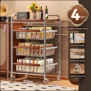 Wooden Kitchen Organizer Rack Moving Rack Kitchen Storage Shelf 4/5 Layers Trolley Cart Moving Rack Home Bedroom Bathroom Organizer Trolley Bath Rack Bathroom Shelves Rolling Trolley Bathroom Organizer Storage Wall Cabinets Moving