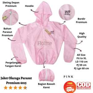 Floline OLs - Jaket Well Fitness Polos / Santai / Olahraga Parasut Premium 6015