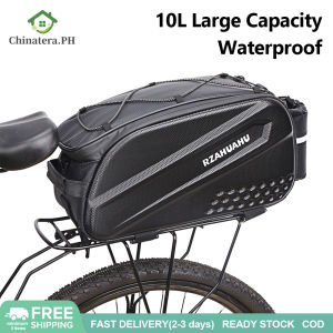 [Fast Delivery] 10L Multifunctional Bicycle Rear Seat Bag Waterproof Cycling Bike Rack Trunk Bag Large Capacity Bike Rear Rack Luggage Seat Carrier Pannier Bag Shoulder Bag