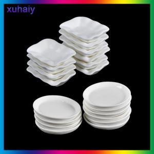 xuhaiy 10pcs Dollhouse nhựa thu nhỏ khay tấm búp bê mini thực phẩm món ăn Bộ đồ ăn