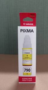 CANON GI-790Y ของแท้ศูนย์ หมึกของใหม่ คุณภาพ100%  (สีเหลือง) รุ่น CANONรุ่น:GI-790Y ใช้กับเครื่อง:G1000/G2000/G30000 จำนวนการพิมพ์(แผ่น):7000