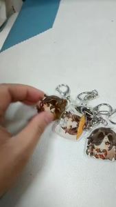 5Pcs/Pack Exquisite Anime Heavens Blessing Keychain Tian Guan Ci Fu Hua Cheng Xie Lian Key Chain Arcylic Pendant Keyring For Girls Gift