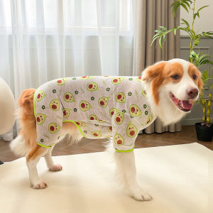 Bộ đồ liền 4 chân thun mỏng cho chó to lớn và vừa - Đen Ta pet shop