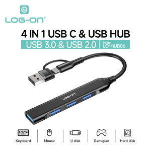 LOG ON CONNECTOR 4IN1 USB C DAN USB HUB LO-HUB06