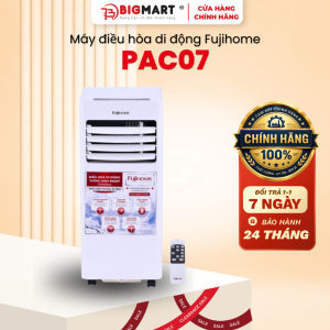Điều Hòa Di Động Mini Fujihome PAC07 7000BTU - Máy Lạnh 4 Trong 1 Tự Bay Hơi Nước Máy Nén TOSHIBA Cao Cấp Chính Hãng