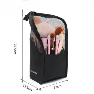 แฟชั่นดินสอเขียนคิ้วกระเป๋ากระเป๋าเครื่องสำอางแบบพกพากันน้ำแปรงแต่งหน้าลิปสติกเน้นแท่งจัดเก็บ