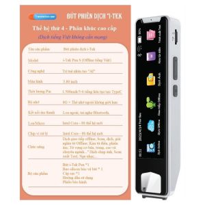 Máy phiên dịch thông minh Bút Phiên Dịch Đa Ngôn Ngữ I-tek S Gold Thế Hệ Mới (Tặng kèm tai nghe) Trích Xuất Văn Bản Dịch Thuật OFFLINE 32 Ngôn Ngữ hình ảnh Ghi âm chuyển Text hỗ trợ học ngoại ngữ