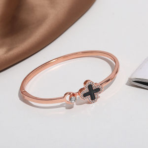 Heabety Four-leaf Clover Bracelet Female Opening Bracelet Birthday Gift For Woman