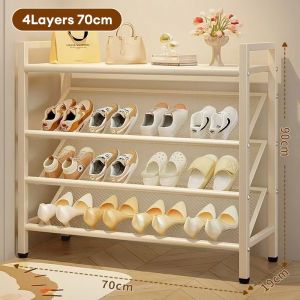 HomeChic 3/4/5/6Layer Shoe Rack Stainless Steel Stackable Shoes Organizer Storage Stand#XH023