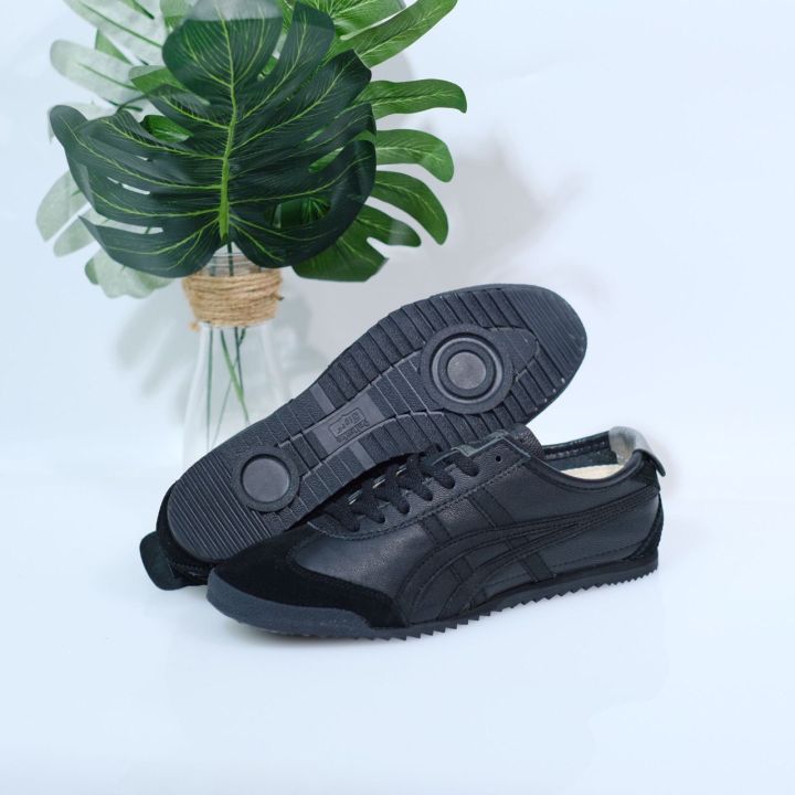 Sepatu Onitsuka Tiger Mexico 66 Deluxe Leather Japan Triple Black