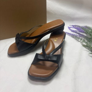 ✨TTFS✨ Women Bow Low Heel Sandals Selipar Wanita Heels Kasual Sandal Fashion 3cm JU002