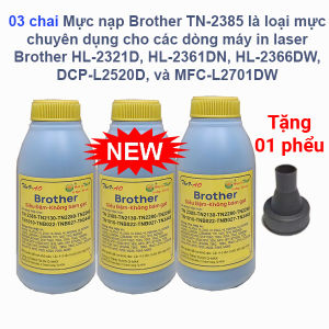 Chai Mực Nạp Brother TN-2385 – Cho Brother HL-2321D HL-2361DN HL-2366DW DCP-L2520D MFC-L2701D