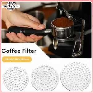 JACIRCLE 51-58mm Stainlesss Steel Reusable Espresso Puck Screen Portafilter Barista Coffee Making Accessories