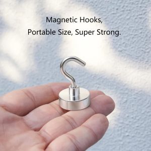 1/10pcs Premium Strong Magnet Hooks - Heavy-Duty Magnetic Holders for Home and Kitchen Organization - Easy to Use and Reusable