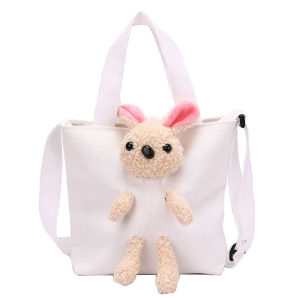 iFASHION 1106 Women Female Bear Tote Crossbody Sling Shoulder Messenger Canvas Bag Wanita Beg Comel Galas beg Sandang
