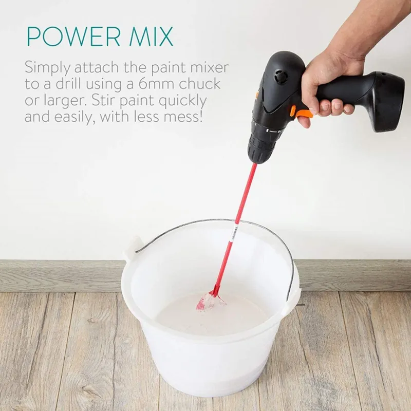 Hexagon Shaft Plaster Paint Mixer Mixing Paddle Rod Electric Drill  Construction Agitator Putty Cement Grouting Tool