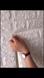 100pcs 3D Wall Stickers Self-Adhesive Foam Brick Wall Stickers 35*35cm Home Wall Decoration