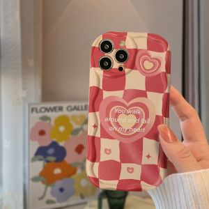 Lattice love and star Compatible for IPhone 15 Plus 11 14 13 12 15 Pro Max XR X XS Max 15 7Plus 8pl