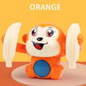 Electric Rolling Monkey Robot Toy Children Electronic Walking Rabbit Toy Voice Lighting and Music Somersault Children Babys Interactive Toys Cartoon Model Toy